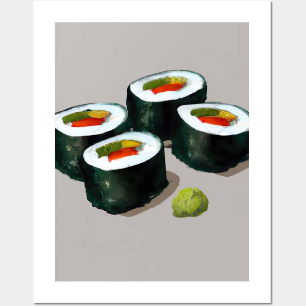 Sushi Rolls Wall Art by maxcode
